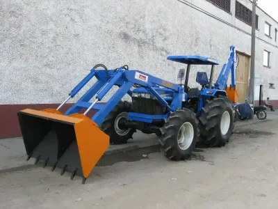 Cargador frontal en operación